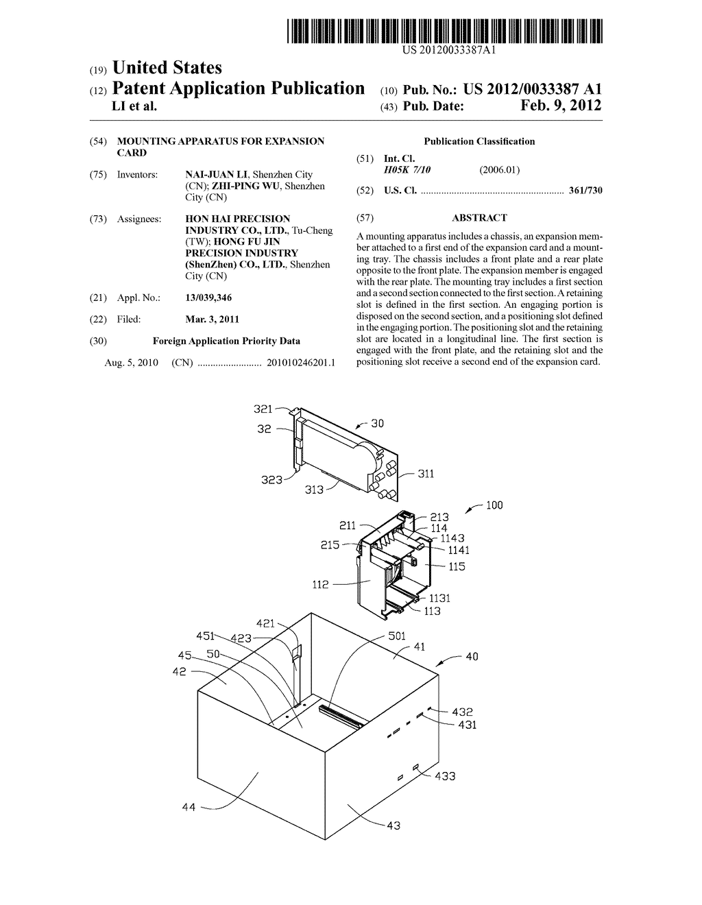 MOUNTING APPARATUS FOR EXPANSION CARD - diagram, schematic, and image 01