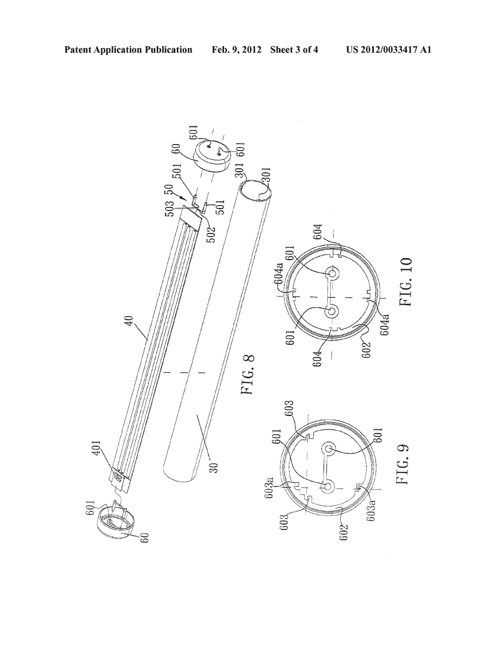 LED TUBE STRUCTURE CAPABLE OF CHANGING ILLUMINATION DIRECTION - diagram, schematic, and image 04