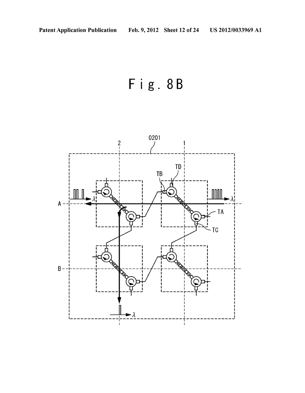 WAVELENGTH PATH MULTIPLEXING AND DEMULTIPLEXING OPTICAL TRANSMISSION     APPARATUS - diagram, schematic, and image 13