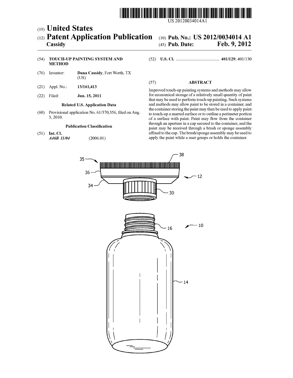 Touch-Up Painting System and Method - diagram, schematic, and image 01