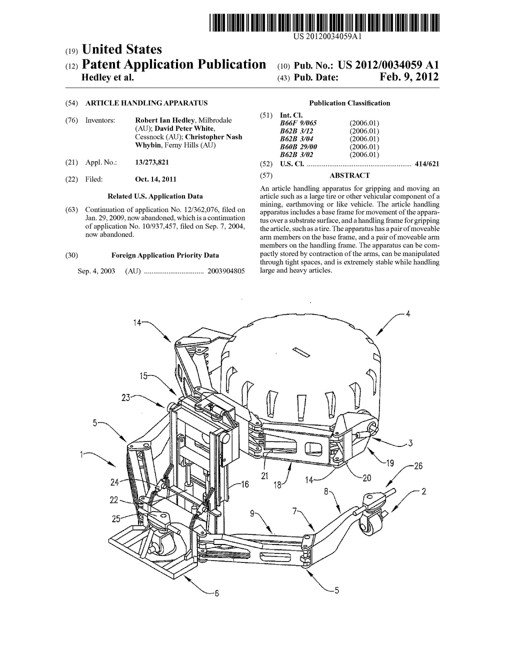 ARTICLE HANDLING APPARATUS - diagram, schematic, and image 01