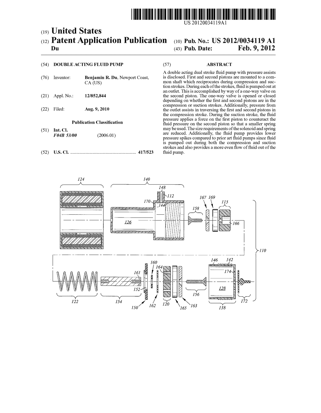 Double Acting Fluid Pump - diagram, schematic, and image 01