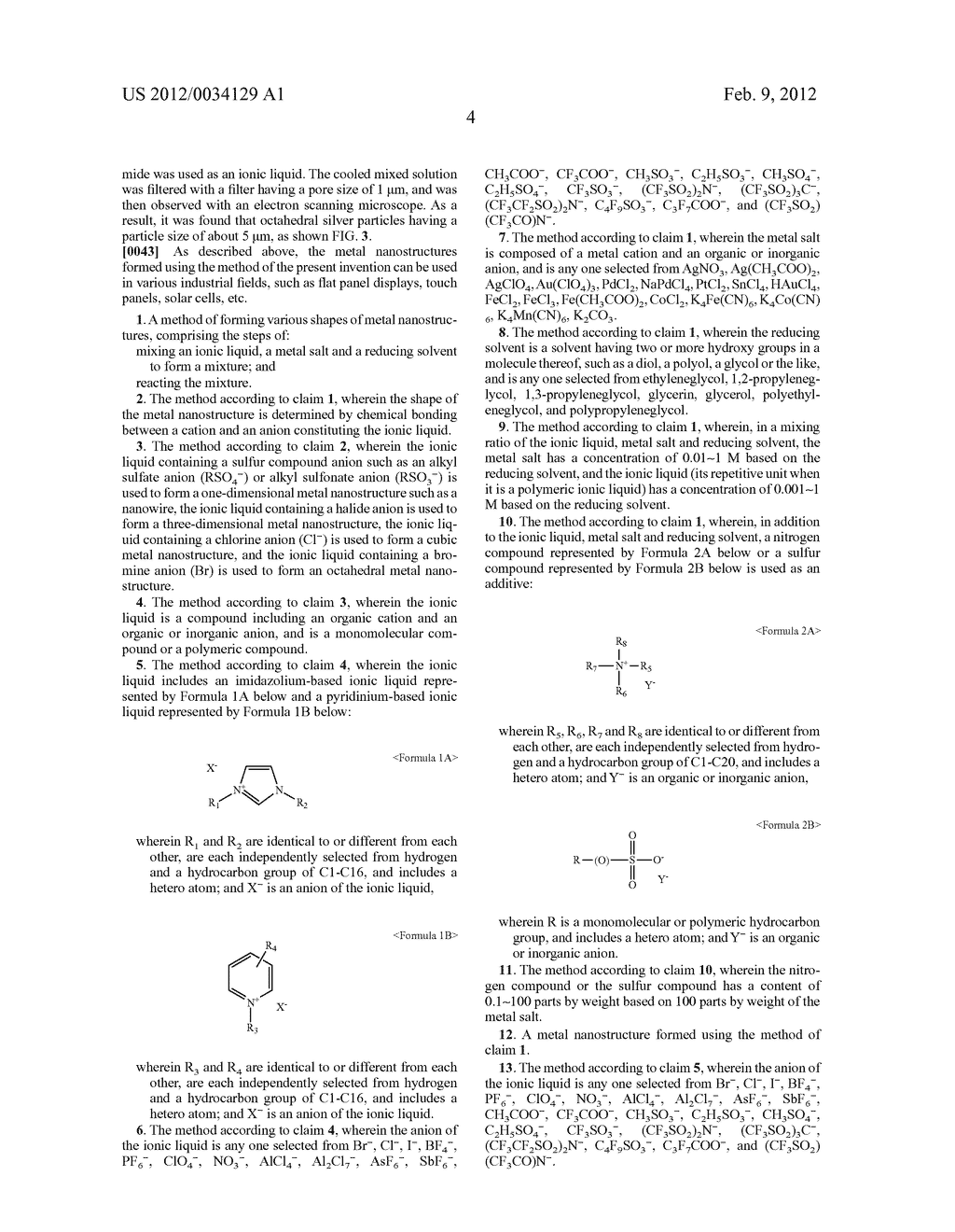 PRODUCTION METHOD FOR A METAL NANOSTRUCTURE USING AN IONIC LIQUID - diagram, schematic, and image 08