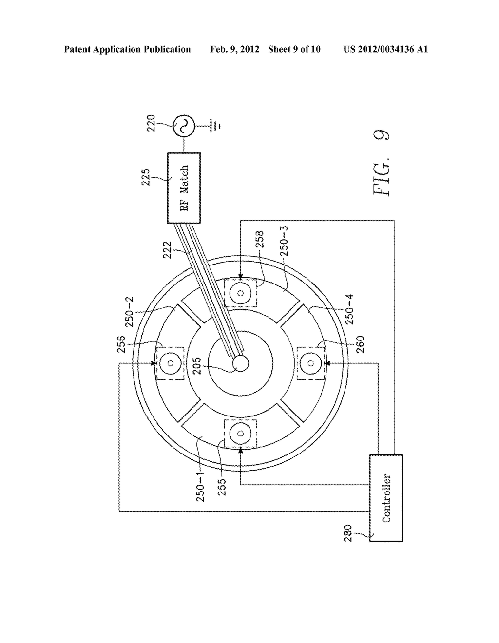 SYMMETRIC VHF PLASMA POWER COUPLER WITH ACTIVE UNIFORMITY STEERING - diagram, schematic, and image 10