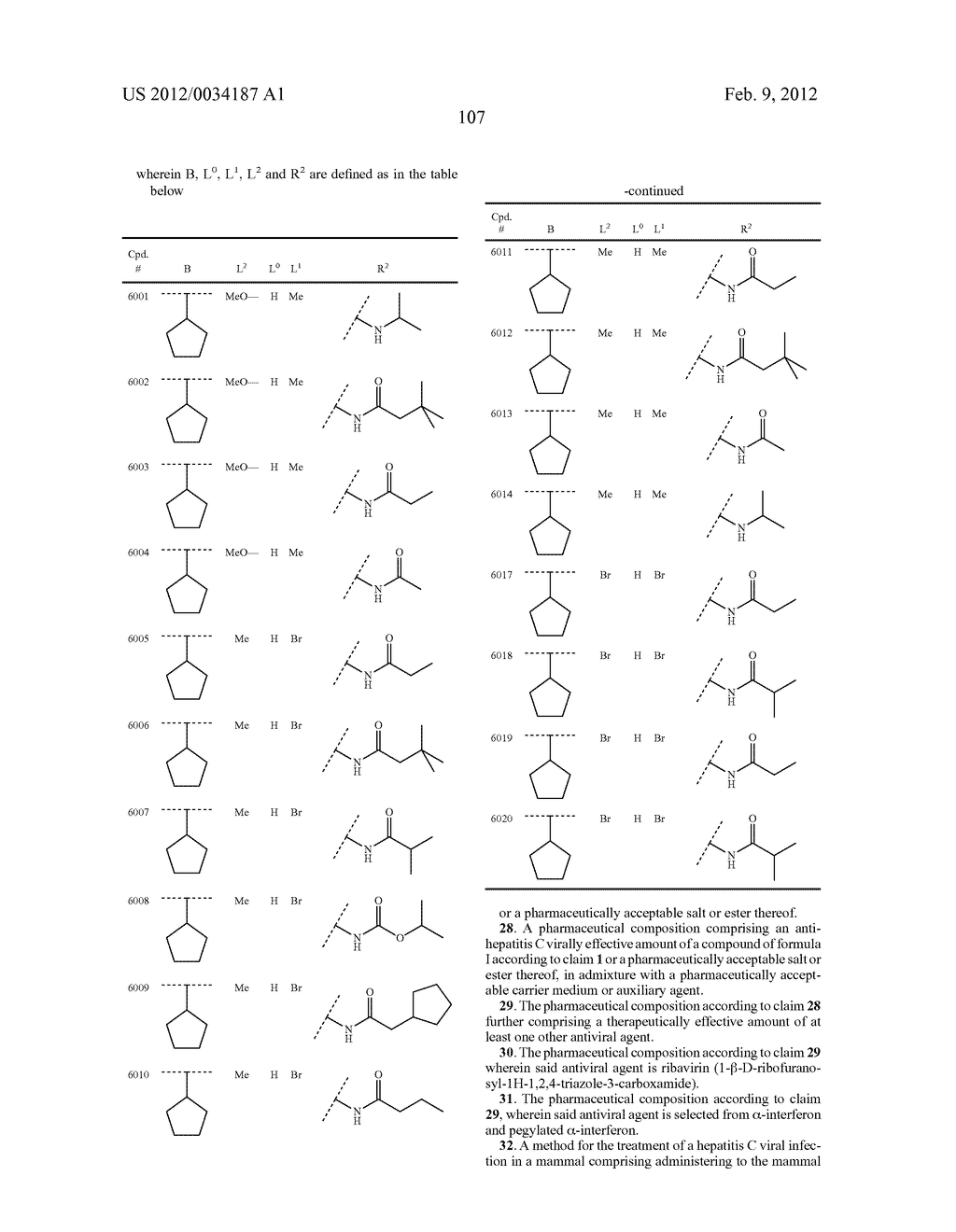 Hepatitis C Inhibitor Compounds - diagram, schematic, and image 108