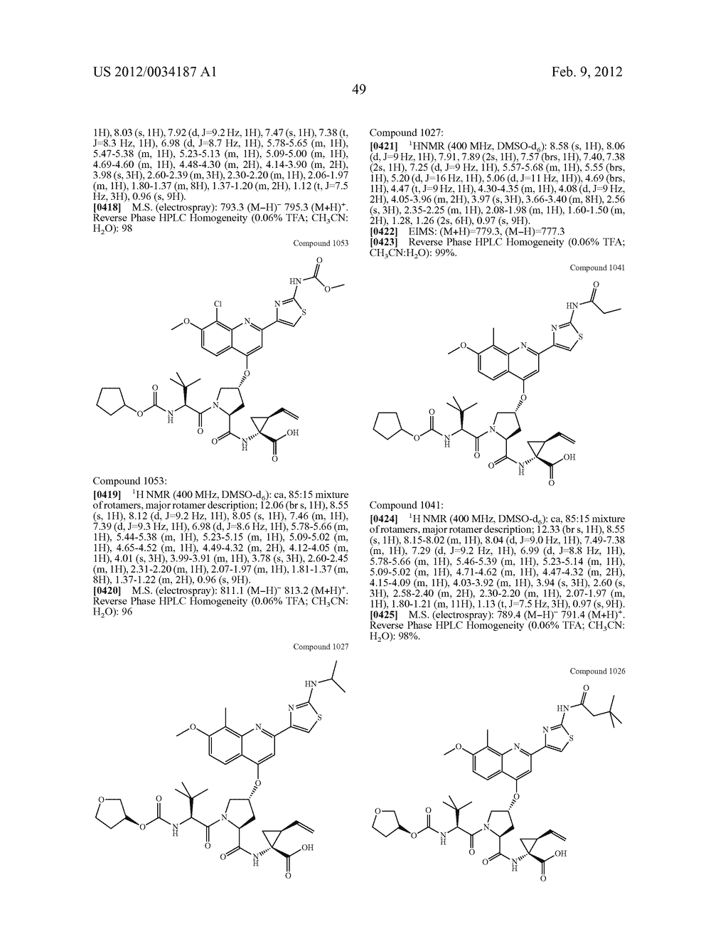 Hepatitis C Inhibitor Compounds - diagram, schematic, and image 50