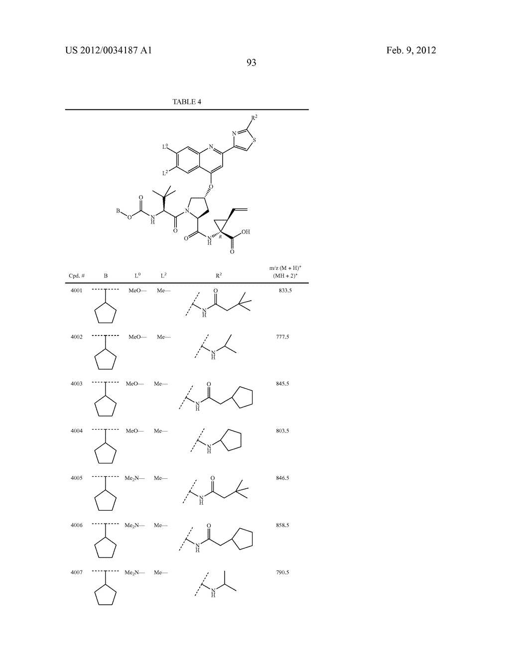 Hepatitis C Inhibitor Compounds - diagram, schematic, and image 94