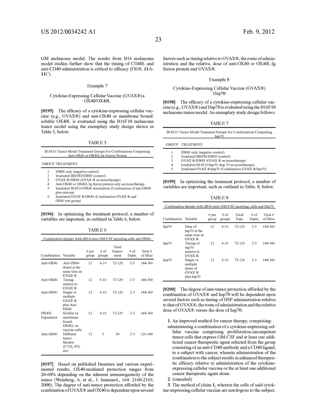 CYTOKINE-EXPRESSING CELLULAR VACCINE COMBINATIONS - diagram, schematic, and image 49