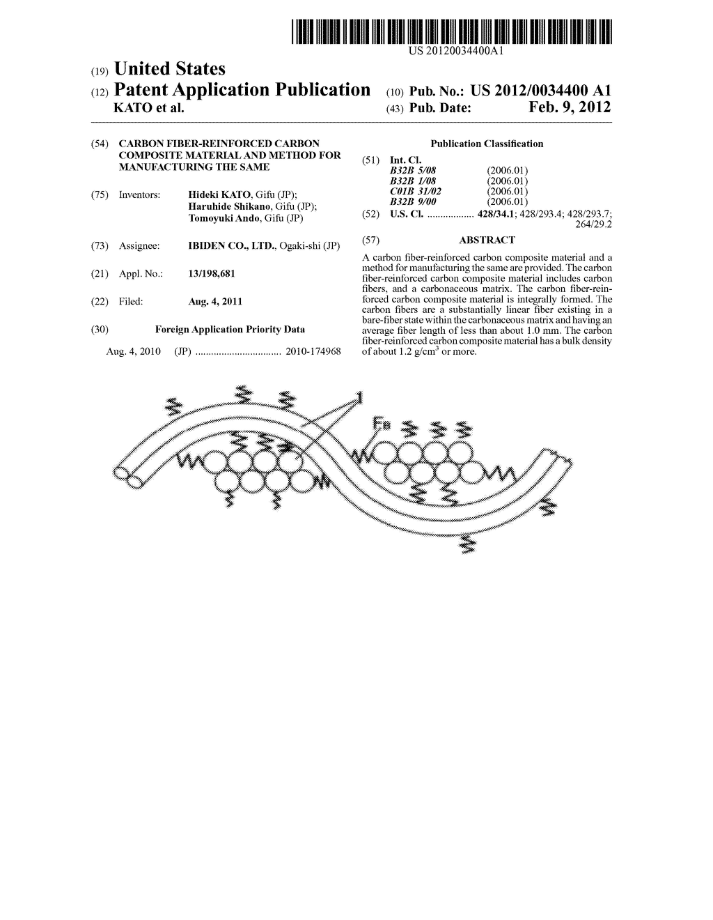 CARBON FIBER-REINFORCED CARBON COMPOSITE MATERIAL AND METHOD FOR     MANUFACTURING THE SAME - diagram, schematic, and image 01