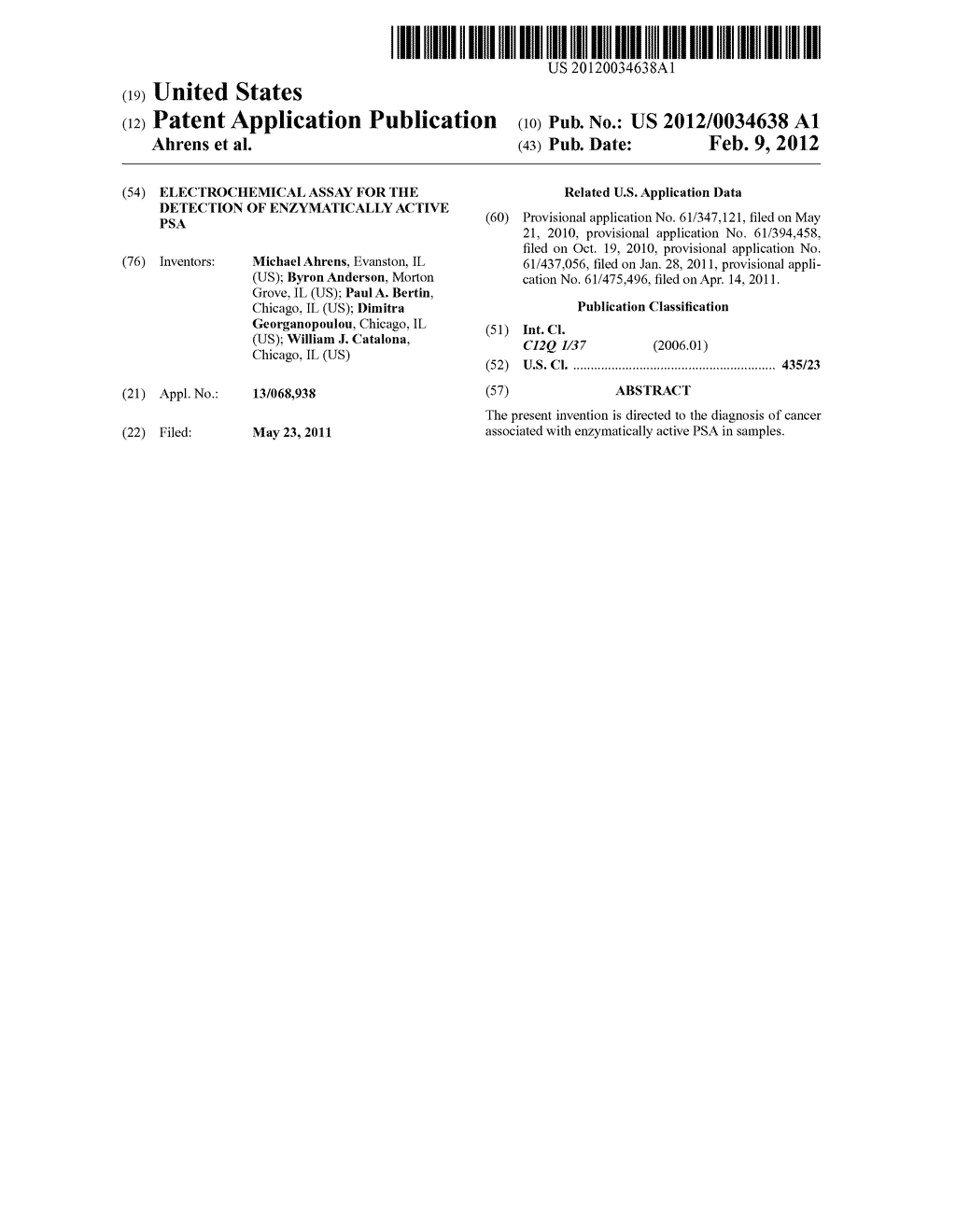 Electrochemical assay for the detection of enzymatically active PSA - diagram, schematic, and image 01