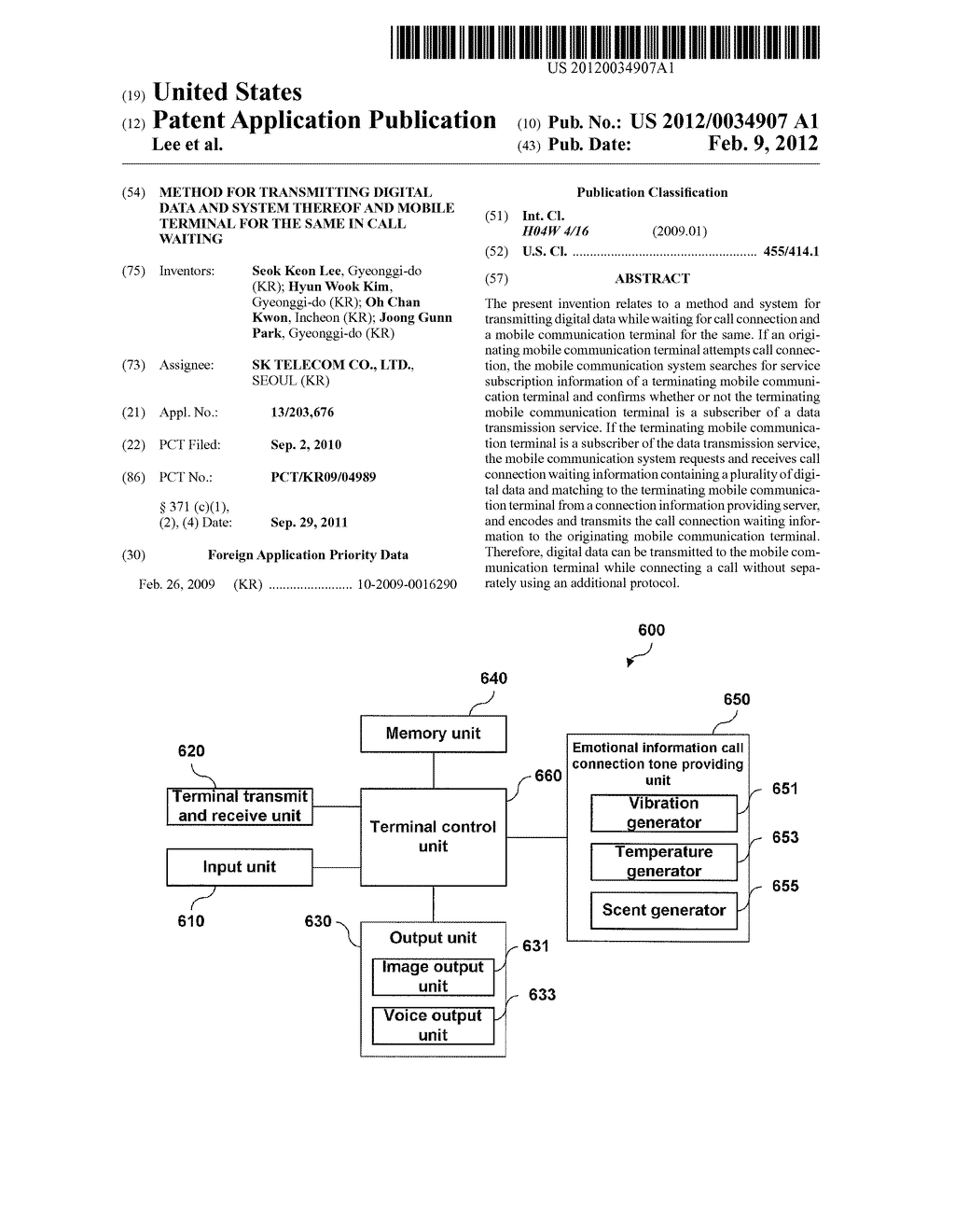 METHOD FOR TRANSMITTING DIGITAL DATA AND SYSTEM THEREOF AND MOBILE     TERMINAL FOR THE SAME IN CALL WAITING - diagram, schematic, and image 01