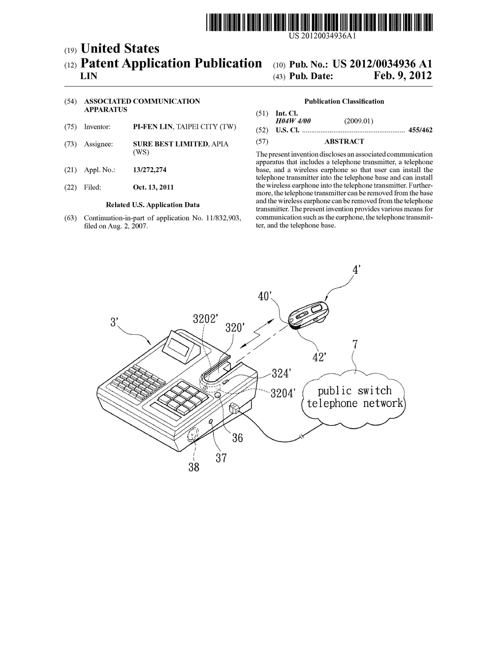 ASSOCIATED COMMUNICATION APPARATUS - diagram, schematic, and image 01