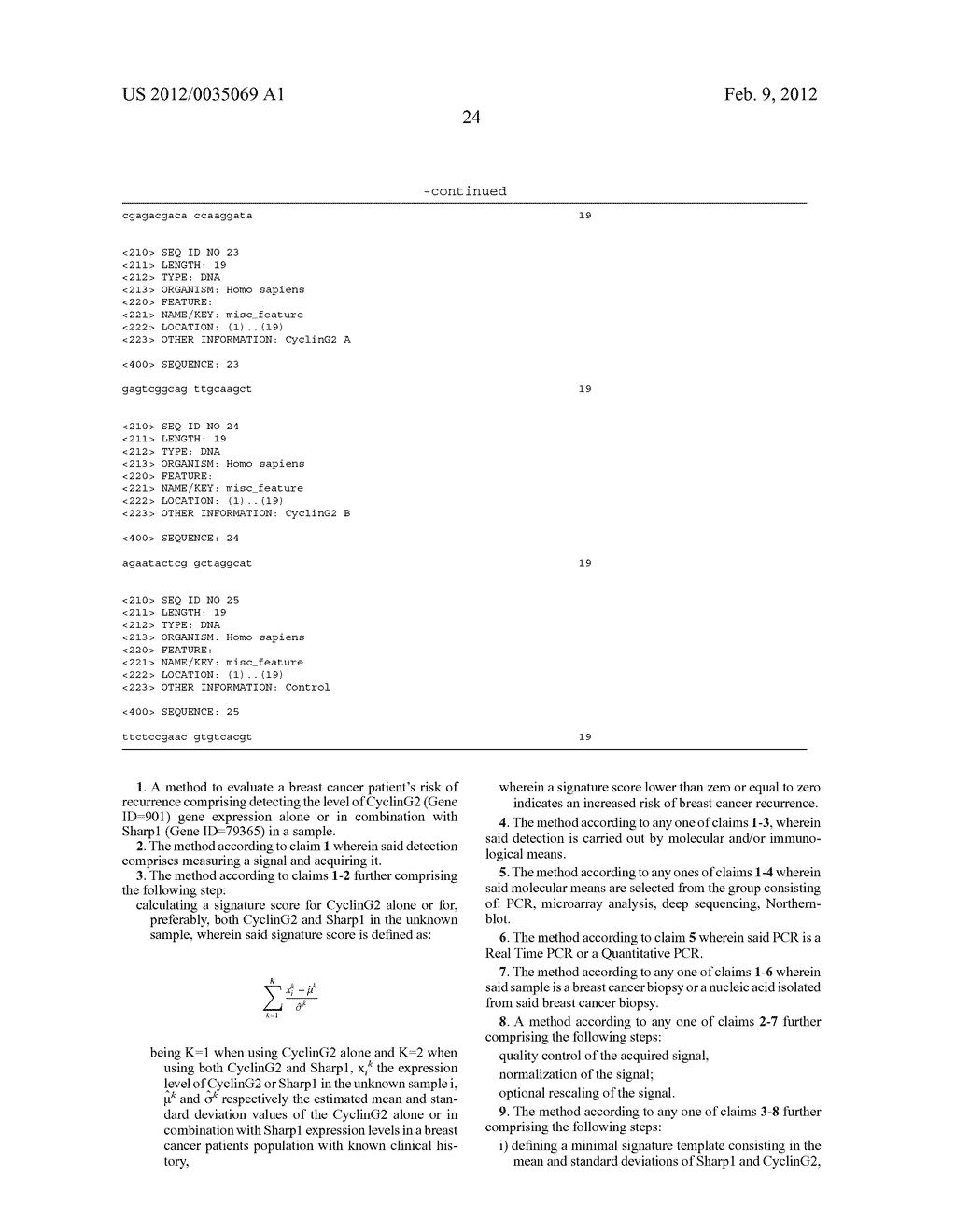 PROGNOSIS OF BREAST CANCER PATIENTS BY MONITORING THE EXPRESSION OF TWO     GENES - diagram, schematic, and image 31