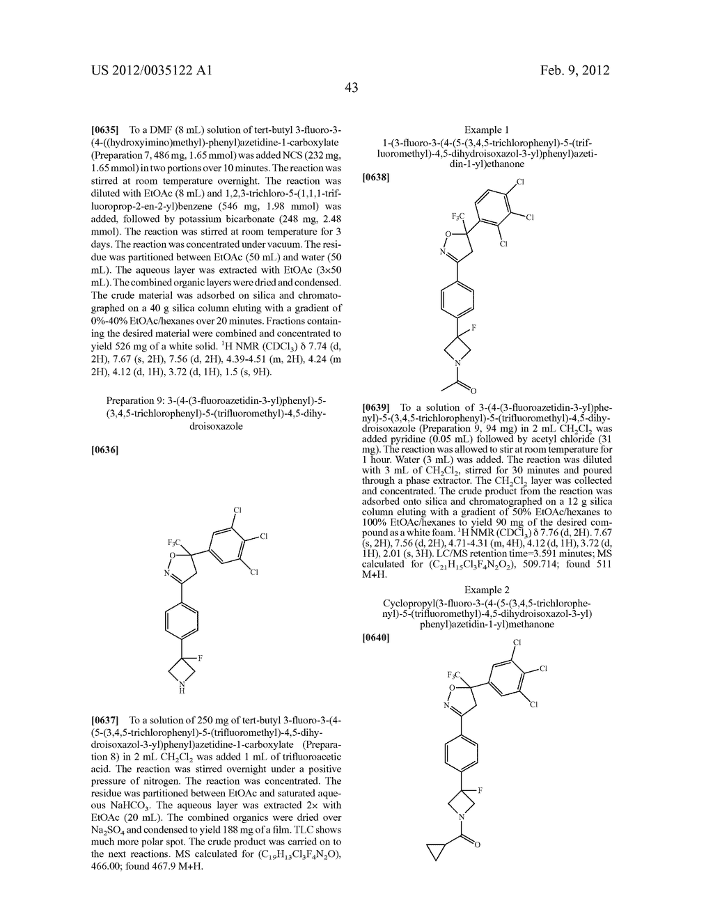 ISOXAZOLINE DERIVATIVES AS ANTIPARASITIC AGENTS - diagram, schematic, and image 44