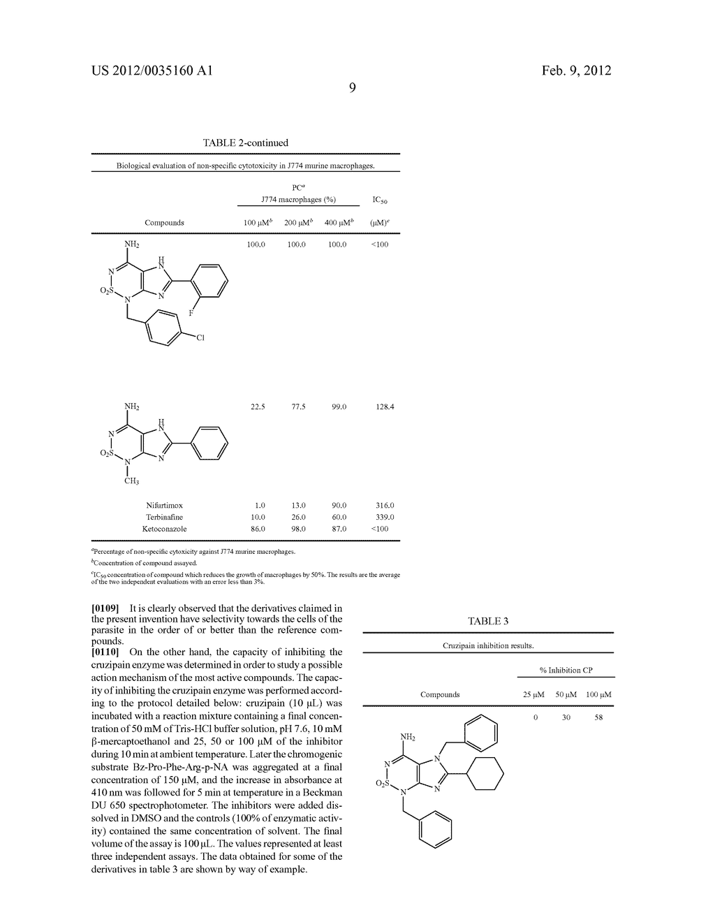 NEW FAMILY OF ANTICHAGASICS DERIVED FROM IMIDAZO[4,5-C][1,2,6]THIADIAZINE     2,2-DIOXIDE - diagram, schematic, and image 10