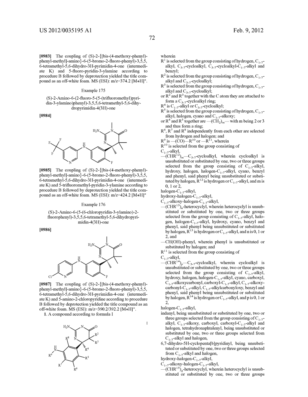 1,4,5,6-TETRAHYDRO-PYRIMIDIN-2-YLAMINE COMPOUNDS - diagram, schematic, and image 73