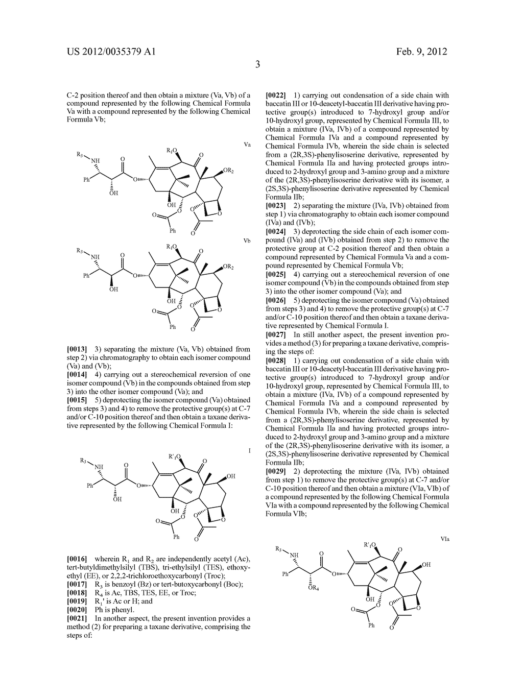 METHOD FOR PREPARING TAXANE DERIVATIVES - diagram, schematic, and image 12