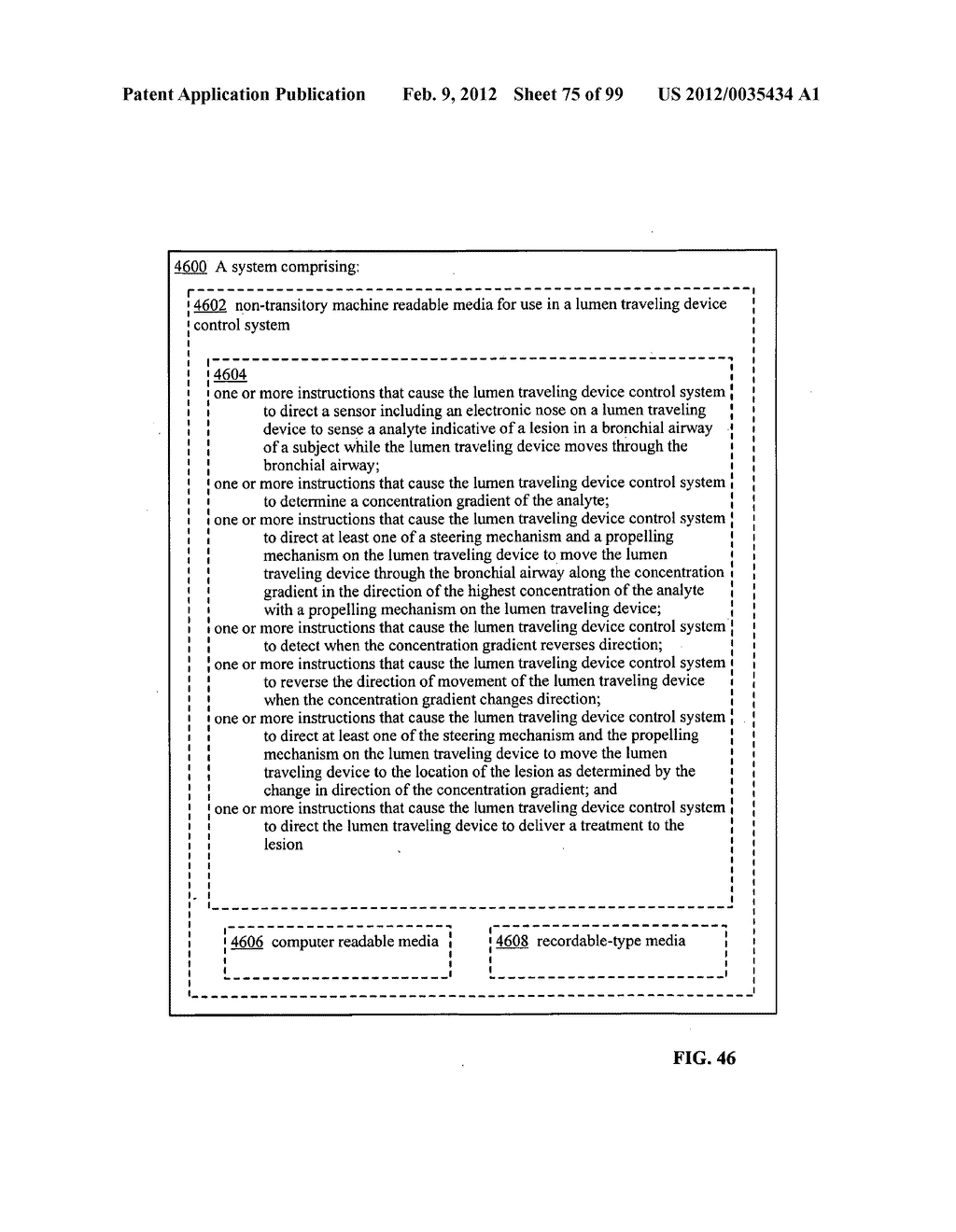 Control of a lumen traveling device in a body tube tree - diagram, schematic, and image 76