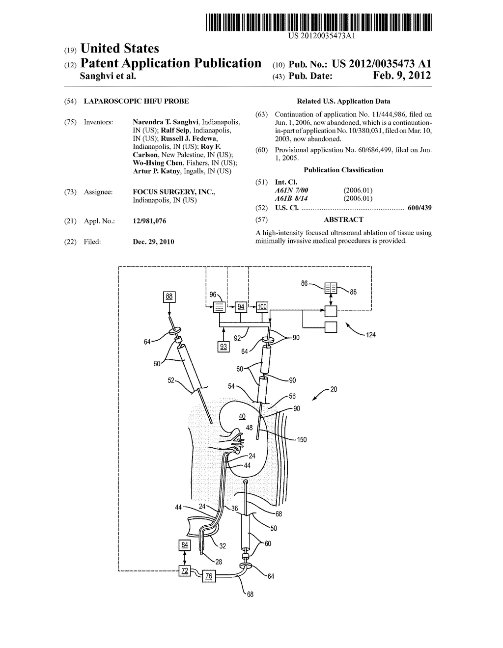 LAPAROSCOPIC HIFU PROBE - diagram, schematic, and image 01