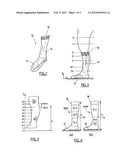 METHOD FOR EVALUATING THE HOLD ON A LOWER LIMB OF A KNITTED ELASTIC VEIN     COMPRESSION ORTHOSIS diagram and image