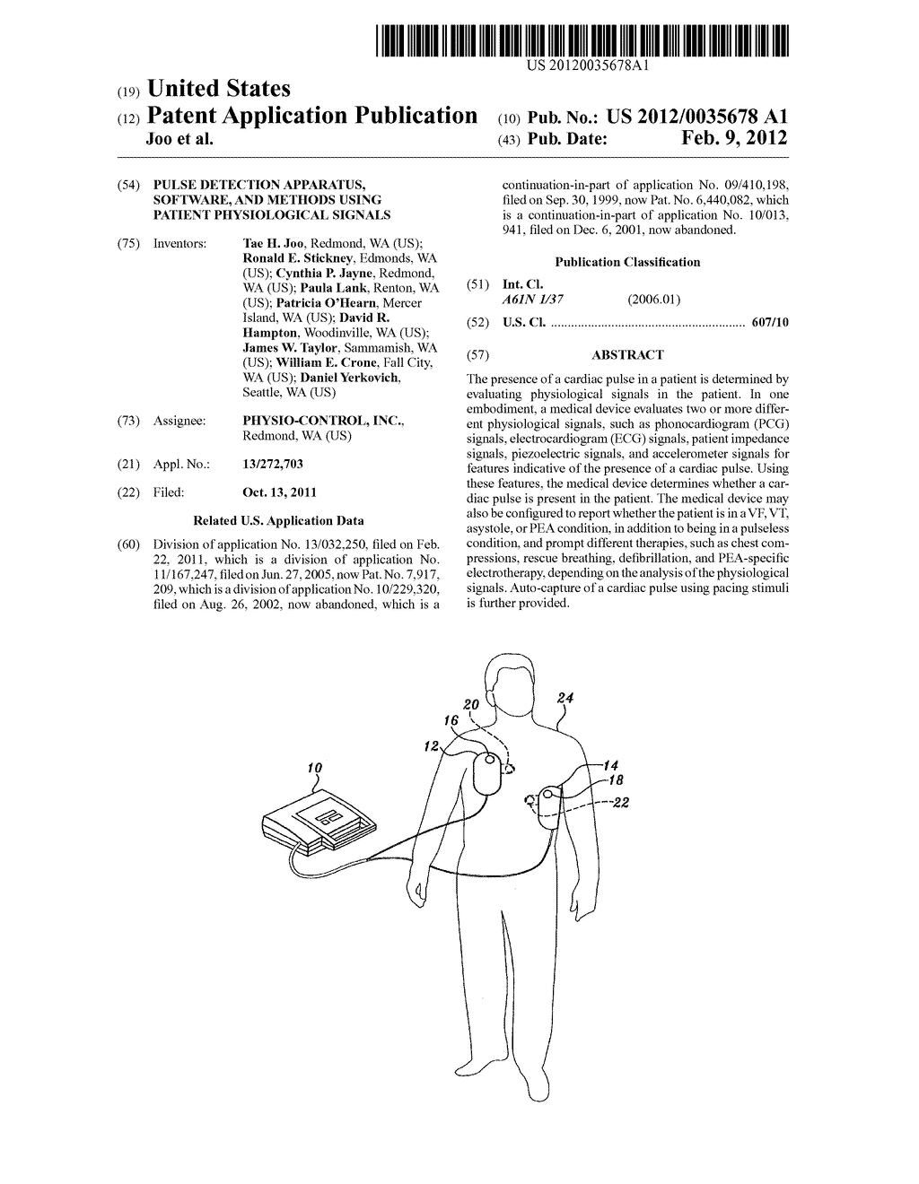 PULSE DETECTION APPARATUS, SOFTWARE, AND METHODS USING PATIENT     PHYSIOLOGICAL SIGNALS - diagram, schematic, and image 01