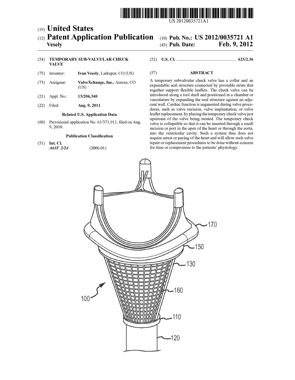 TEMPORARY SUB-VALVULAR CHECK VALVE - diagram, schematic, and image 01