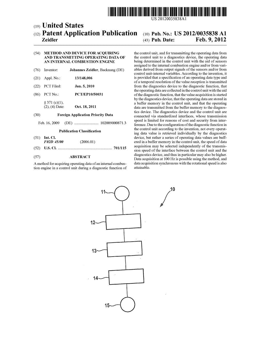 METHOD AND DEVICE FOR ACQUIRING AND TRANSMITTING OPERATING DATA OF AN     INTERNAL COMBUSTION ENGINE - diagram, schematic, and image 01