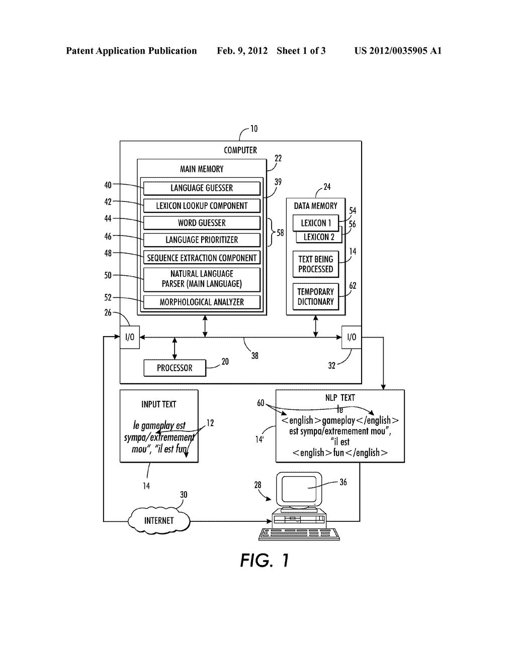 SYSTEM AND METHOD FOR HANDLING MULTIPLE LANGUAGES IN TEXT - diagram, schematic, and image 02