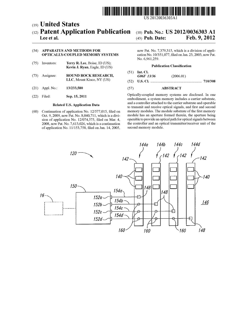 APPARATUS AND METHODS FOR OPTICALLY-COUPLED MEMORY SYSTEMS - diagram, schematic, and image 01