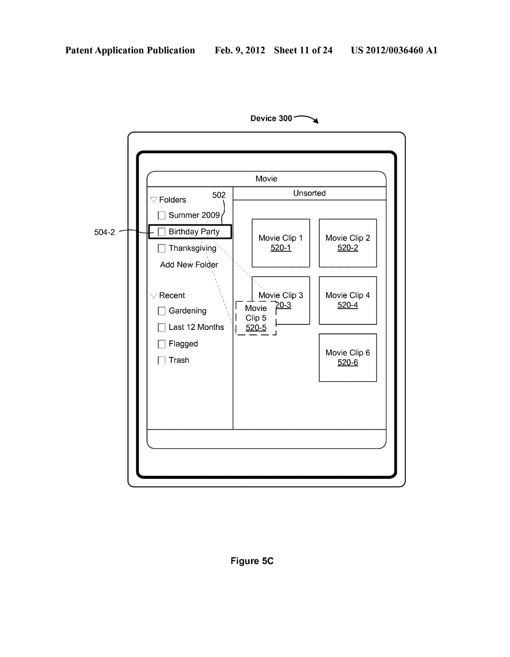 Device, Method, and Graphical User Interface for Creating a New Folder - diagram, schematic, and image 12