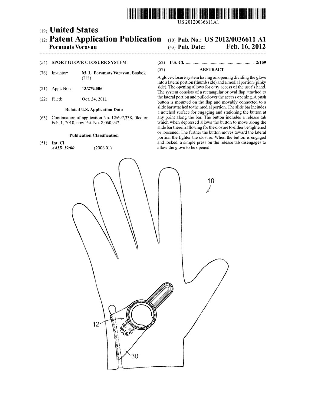 SPORT GLOVE CLOSURE SYSTEM - diagram, schematic, and image 01