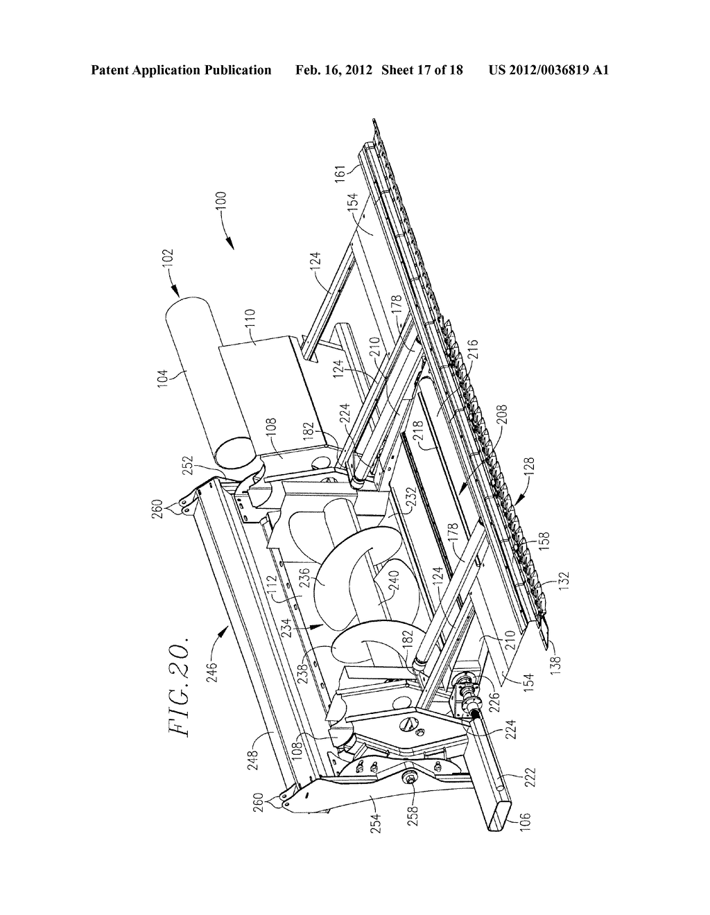 Flexible Combine Harvester Draper Header with Pivoting Structure within     Side Draper - diagram, schematic, and image 18