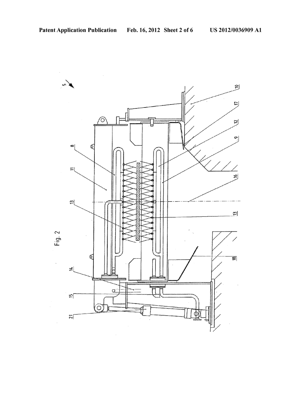 METHOD AND DEVICE FOR CLEANING SLABS, THIN SLABS, PROFILED ELEMENTS, OR     SIMILAR - diagram, schematic, and image 03