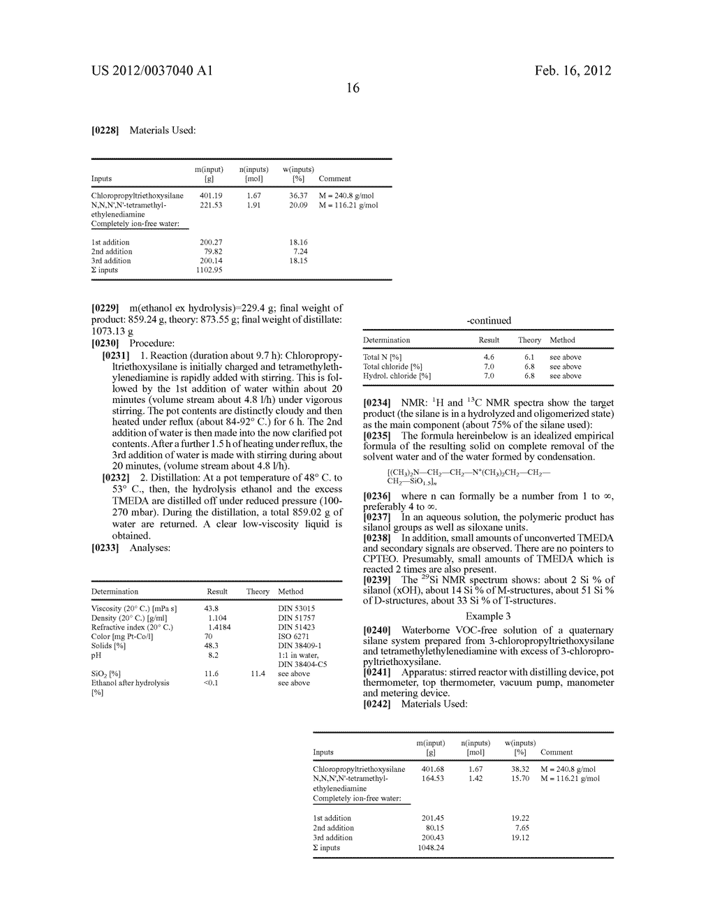 COMPOSITION CONTAINING QUATERNARY AMINO-FUNCTIONAL ORGANOSILICON COMPOUNDS     AND PRODUCTION AND USE THEREOF - diagram, schematic, and image 17