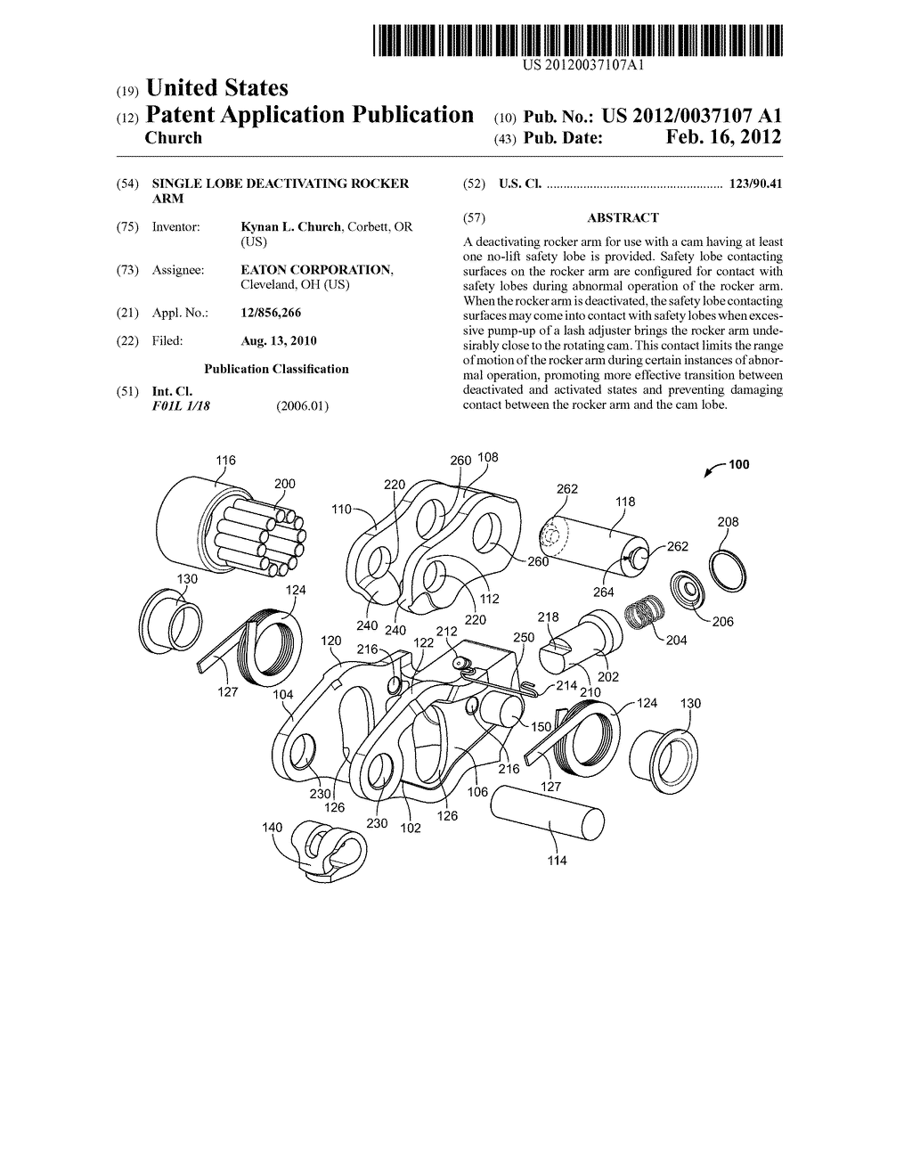 SINGLE LOBE DEACTIVATING ROCKER ARM - diagram, schematic, and image 01