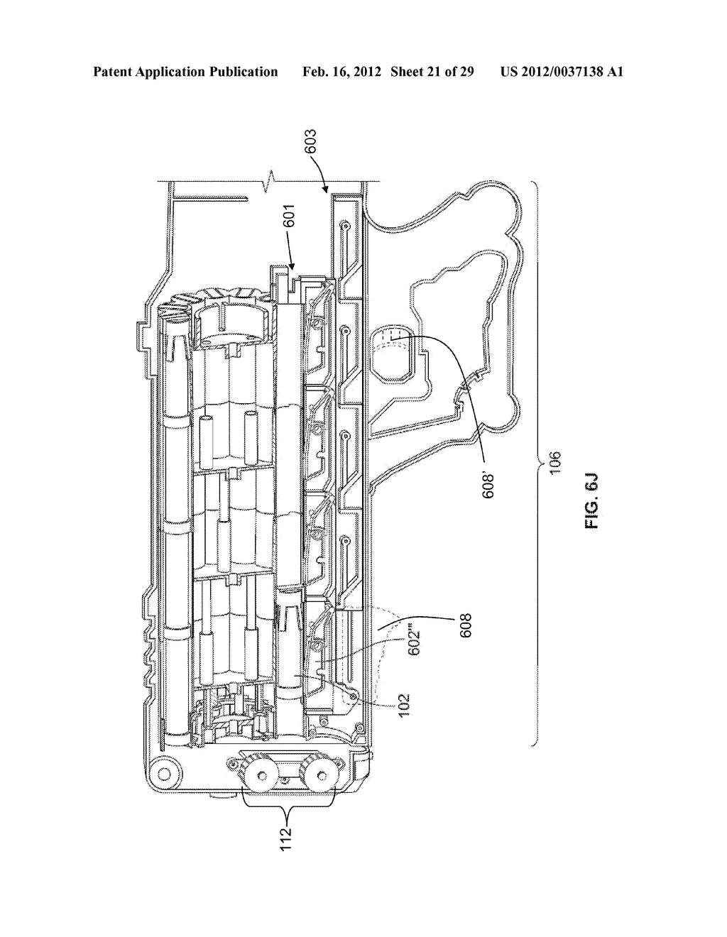 Toy launcher for launching projectiles and methods thereof - diagram, schematic, and image 22