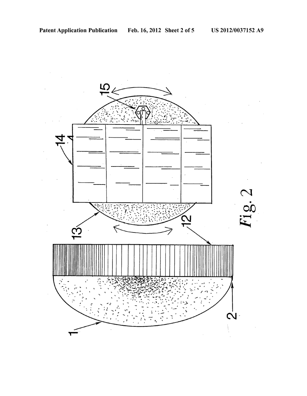 Solar half parabolic shell smelter with a heliostat on a turntable - diagram, schematic, and image 03