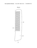 HAIRDRESSING AND COSMETIC COMB AND HAIRDRESSING AND COSMETIC METHOD diagram and image