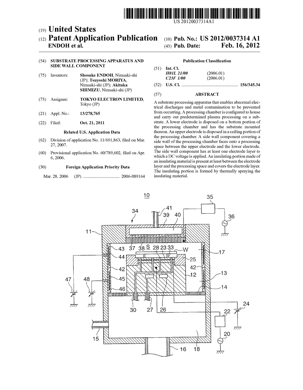 SUBSTRATE PROCESSING APPARATUS AND SIDE WALL COMPONENT - diagram, schematic, and image 01