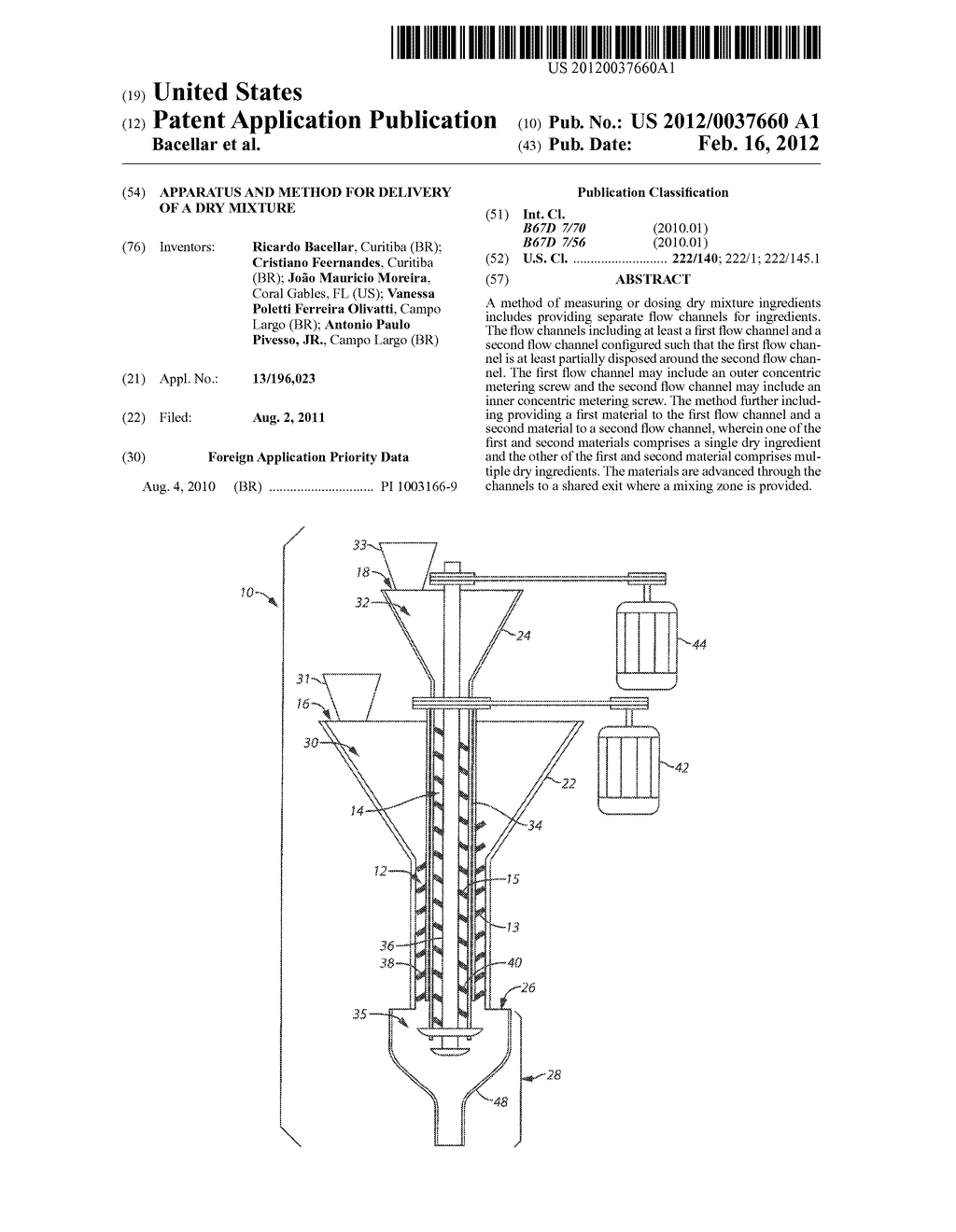 Apparatus and Method for Delivery of a Dry Mixture - diagram, schematic, and image 01