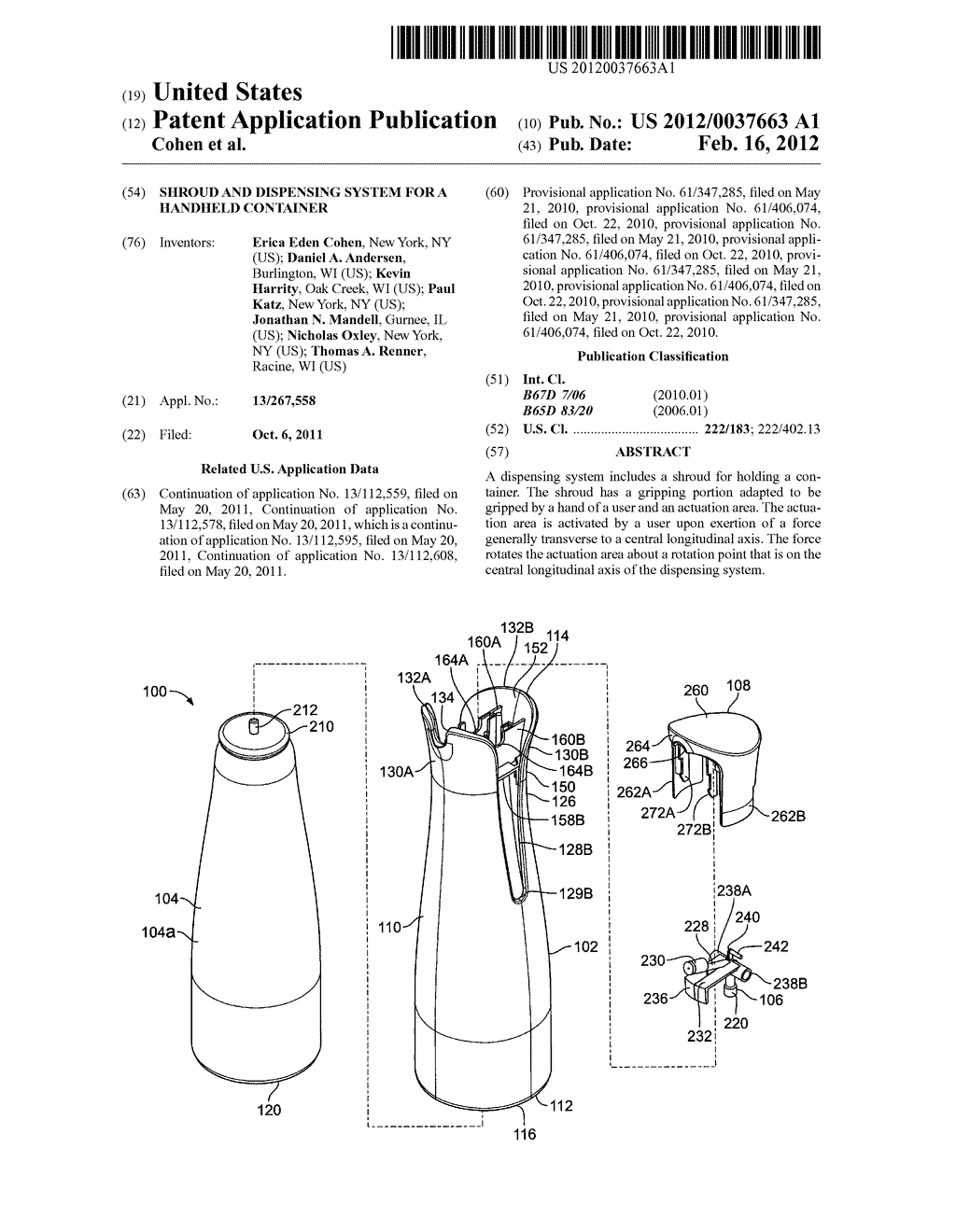Shroud and Dispensing System for a Handheld Container - diagram, schematic, and image 01