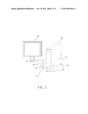 HANDS FREE SANITARY LIQUID DISPENSER FOR A COMPUTER STATION diagram and image