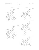 PYRROMETHENE-BORON COMPLEX COMPOUNDS AND ORGANIC ELECTROLUMINESCENT     ELEMENTS USING SAME diagram and image