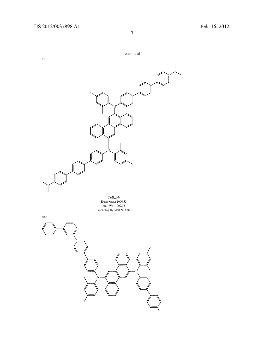 CHRYSENE COMPOUNDS FOR LUMINESCENT APPLICATIONS - diagram, schematic, and image 10