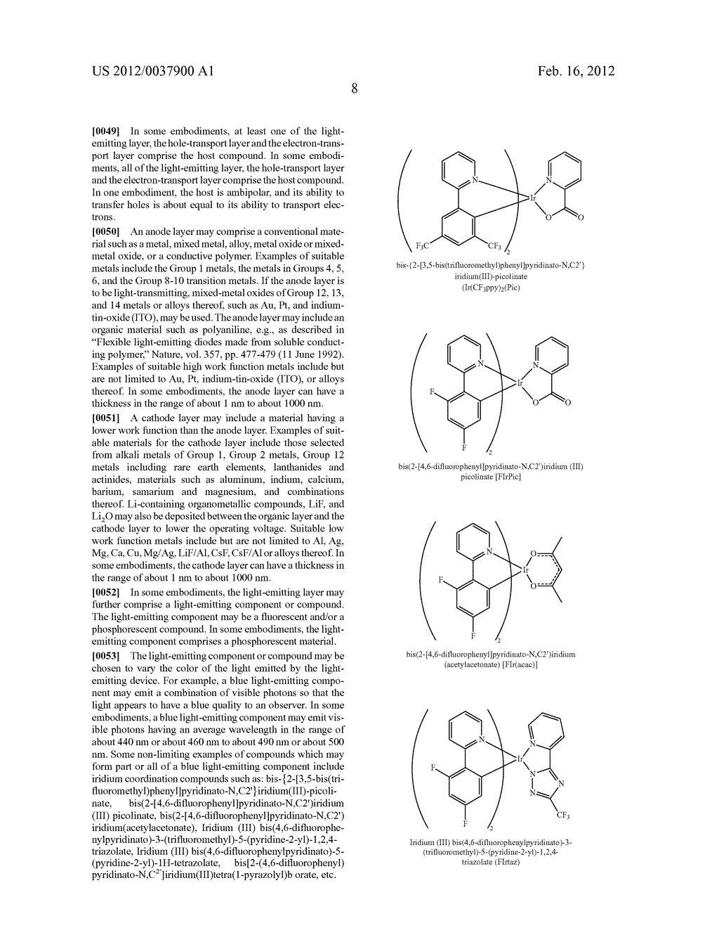 AMBIPOLAR HOST IN ORGANIC LIGHT EMITTING DIODE - diagram, schematic, and image 12