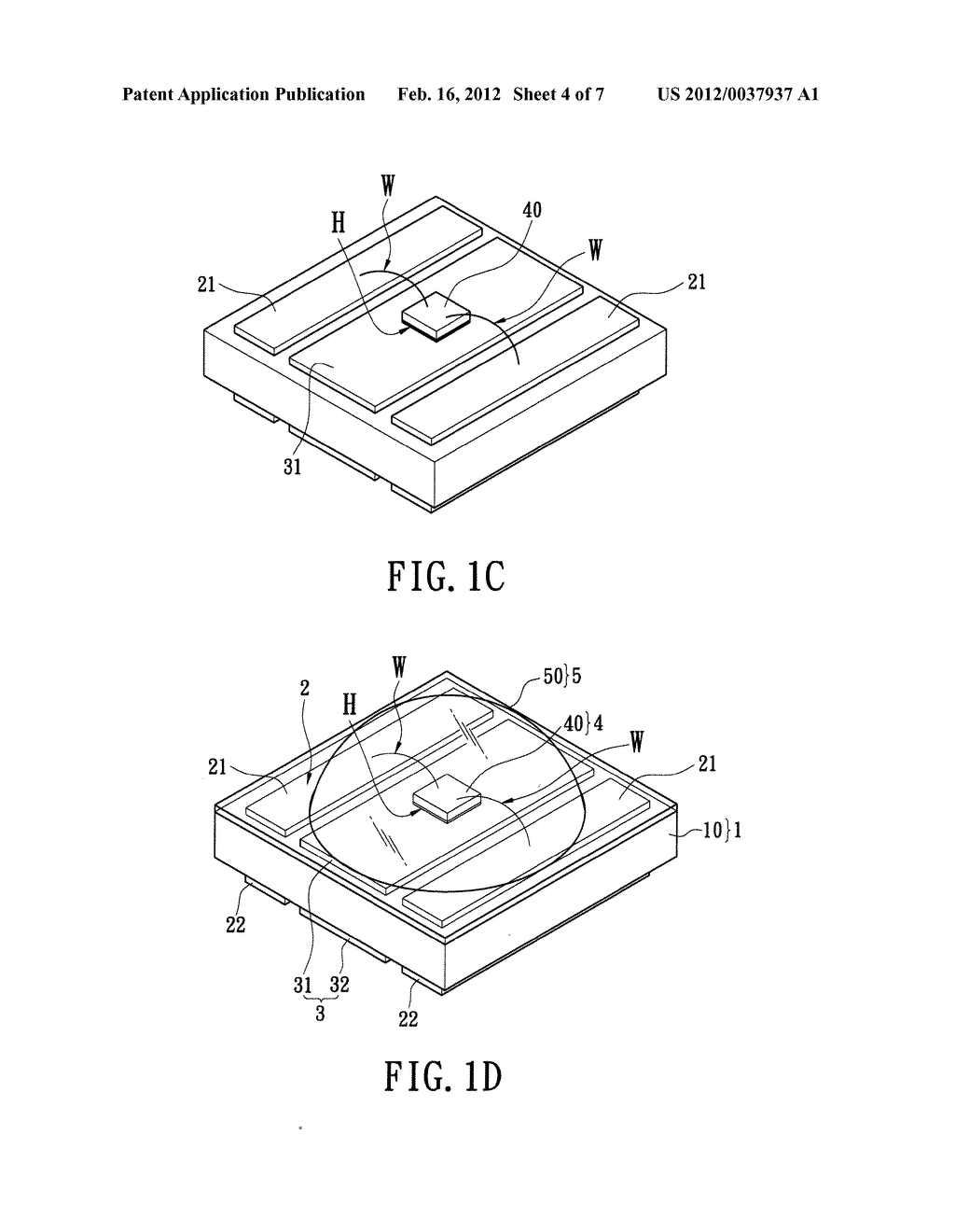 LED PACKAGE STRUCTURE AND METHOD OF MAKING THE SAME - diagram, schematic, and image 05