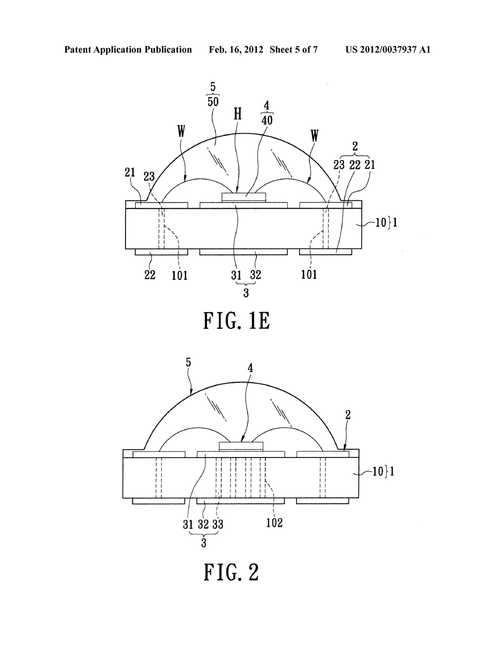 LED PACKAGE STRUCTURE AND METHOD OF MAKING THE SAME - diagram, schematic, and image 06
