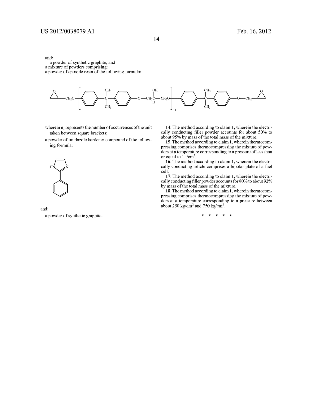 METHOD FOR PREPARING AN ELECTRICALLY CONDUCTING ARTICLE - diagram, schematic, and image 18