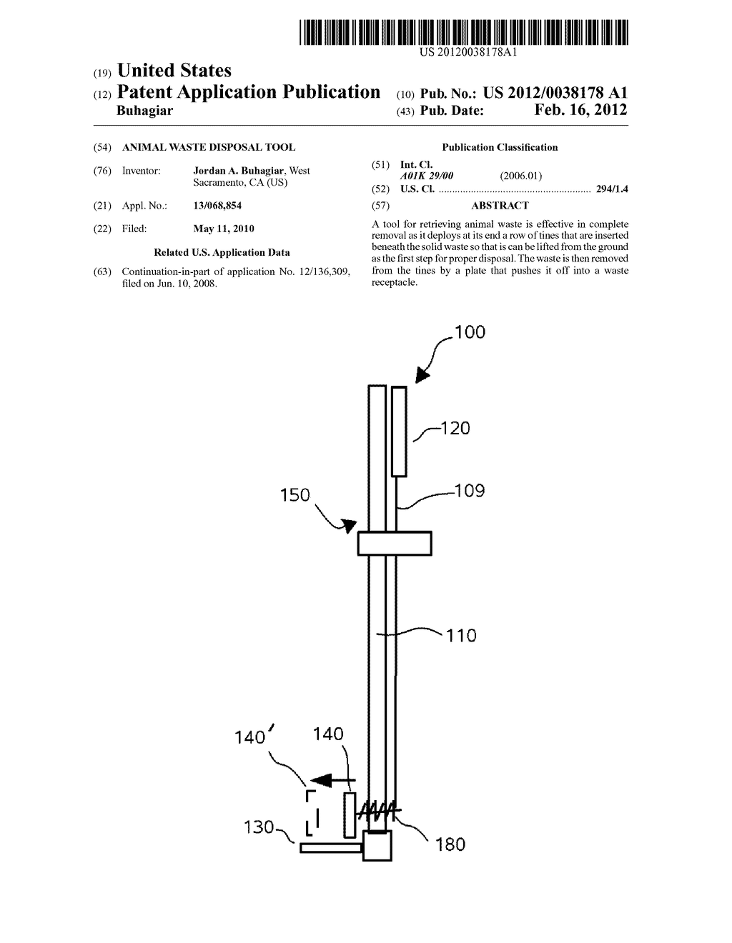 Animal Waste Disposal Tool - diagram, schematic, and image 01