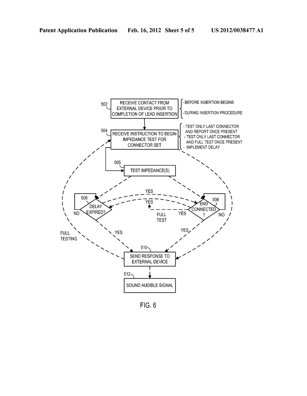 DETECTION OF PROPER INSERTION OF MEDICAL LEADS INTO A MEDICAL DEVICE - diagram, schematic, and image 06